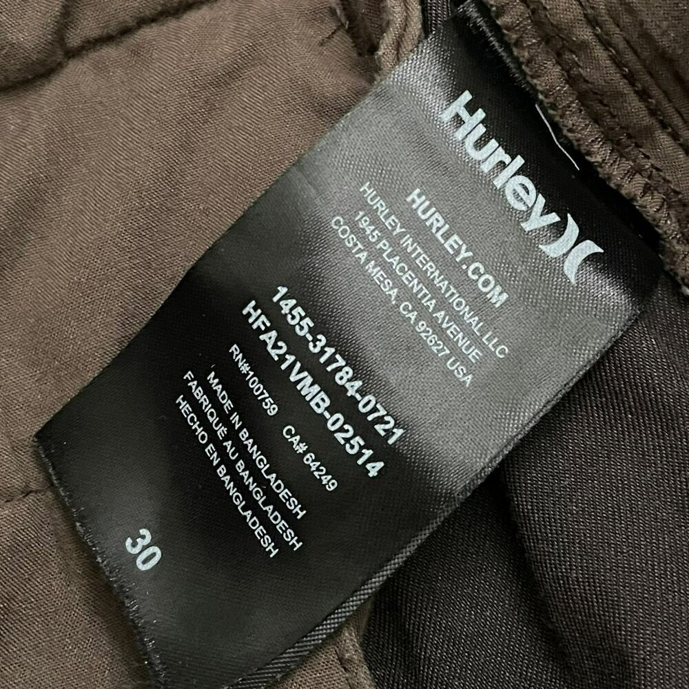 Hurley Regular Fit Chino Brown Straight Leg Men's Size 30 x 30 - Picture 7 of 7